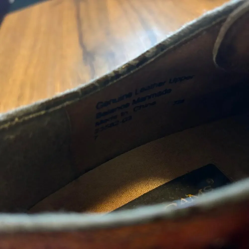 Stacy adams brown ostrich mens leather oxfords